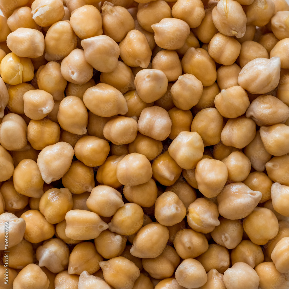 Close up of wet chickpeas many background above Close up of wet chickpeas many background above