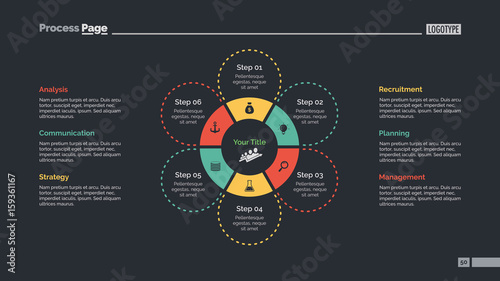 Flower Six Petals Slide Template