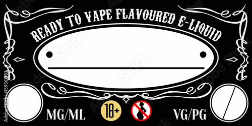 vaping e-liquid e-juice universal label template for bottles
