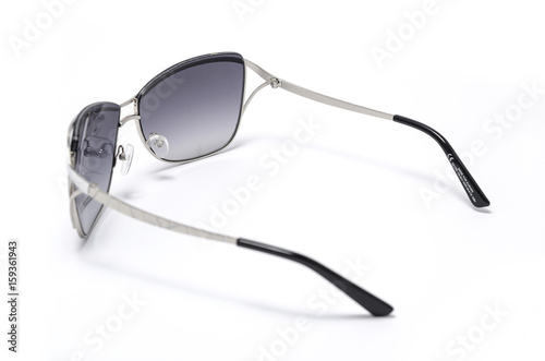 Sunglasses in an iron frame isolated on white