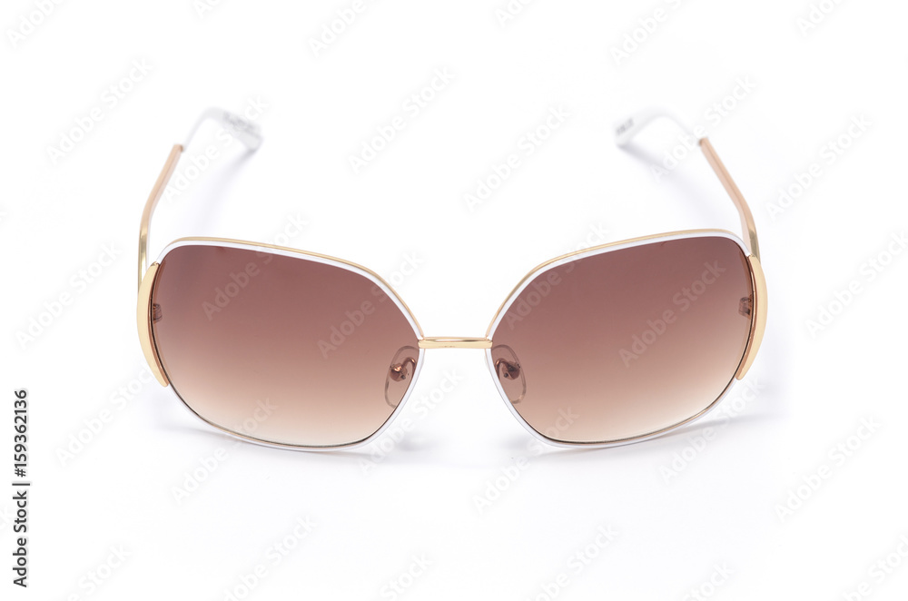 women's sunglasses with brown glass isolated on white women's sunglasses with brown glass isolated on white