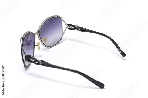 womens sunglasses in an iron frame isolated on white