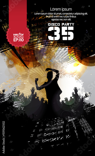 Music event poster. Easy editable vector