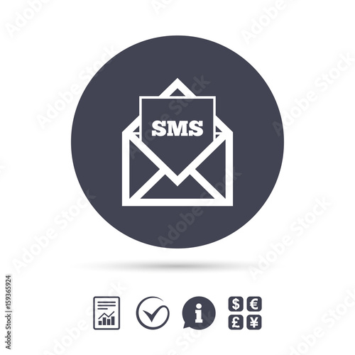 Mail icon. Envelope symbol. Message sign.