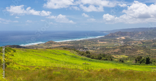 The atlantic coast of the caribbean island of barbados