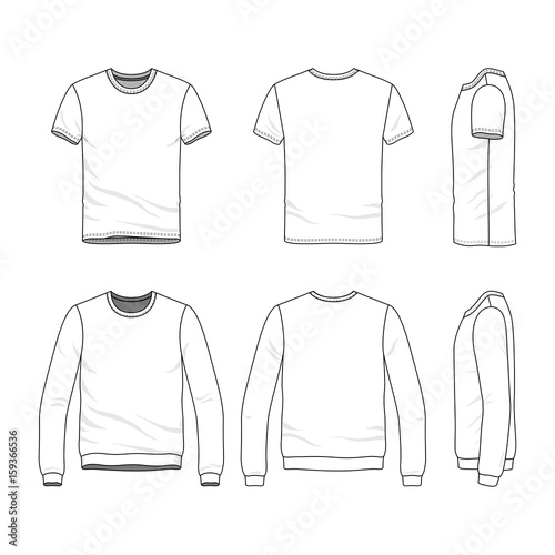 Clothing set of male shirt and sweatshirt.