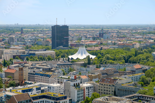 Berlin skyline over Kreuzberg district - city aerial of Berlin photo