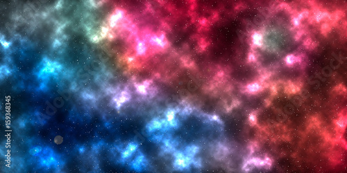  Landscape of the cosmic cloud in the style of abstraction