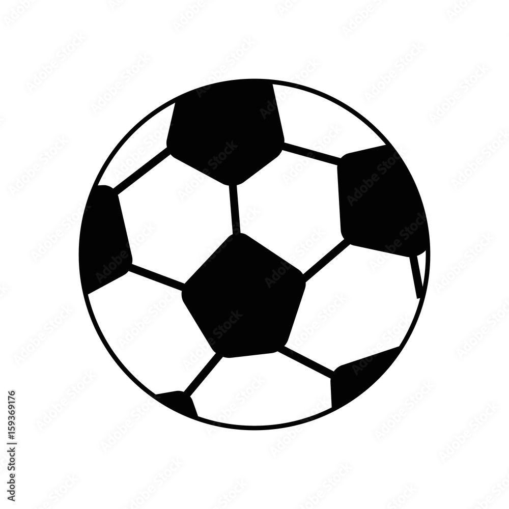 Fototapeta premium soccer ball icon over white background vector illustration