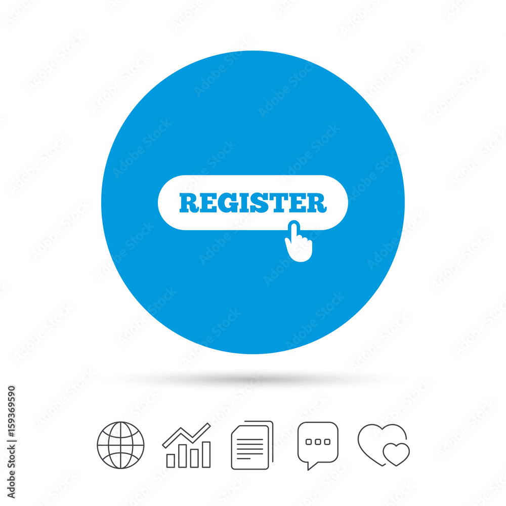 Register with hand pointer icon. Membership. Register with hand pointer icon. Membership.