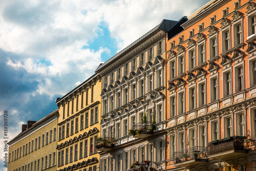 Fototapeta premium expensive townhouses at berlin, germany