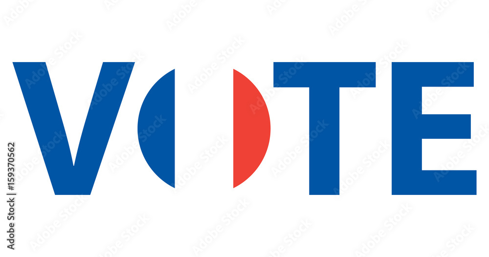 Voting Symbols vector design. template Elections icons. check marks. Patriotic voting poster. Presidential election in France. Typographic banner with round flag of the France. Voting Symbols vector design. template Elections icons. check marks. Patriotic voting poster. Presidential election in France. Typographic banner with round flag of the France.