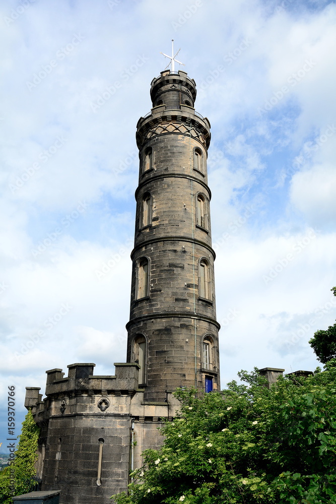 The Nelson Monument at Calton Hill, Edinburgh, Scotland