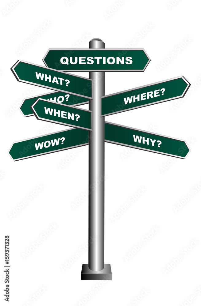 Fototapeta premium questions sign
