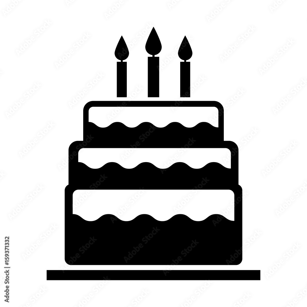 delicious cake brithday with candles vector illustration design delicious cake brithday with candles vector illustration design