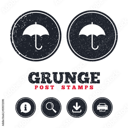 Umbrella sign icon. Rain protection symbol.