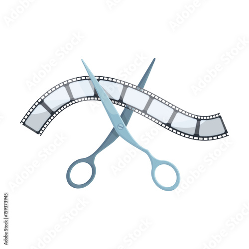 Installation of film.Making moviesingle icon in cartoon style vector symbol stock illustration web. photo