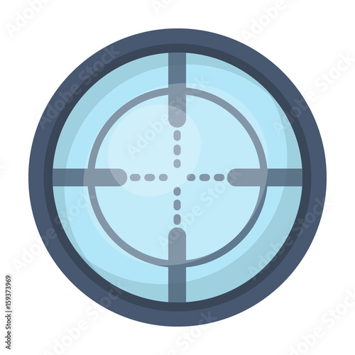 Optical sight.Paintball single icon in cartoon style vector symbol stock illustration web.
