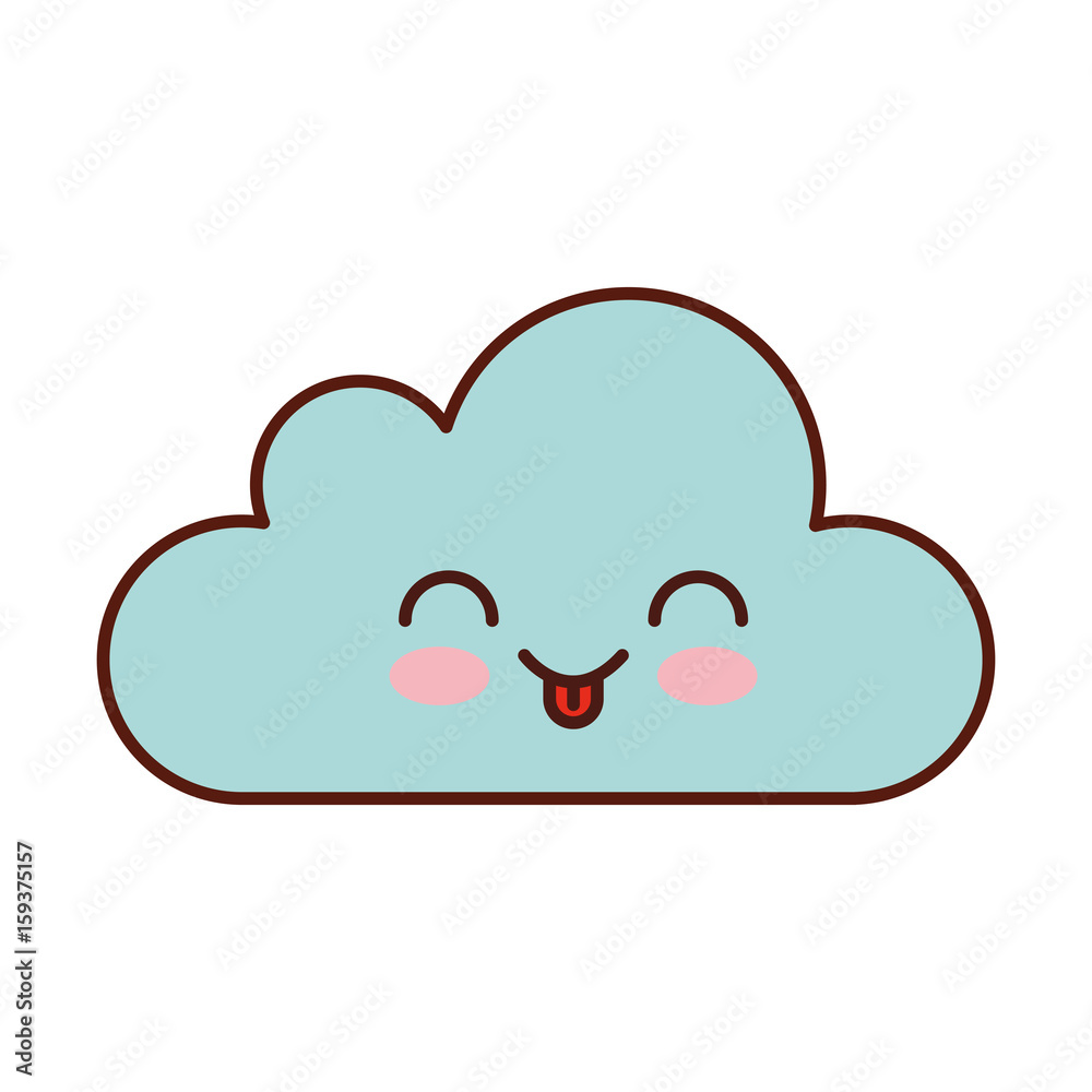 cloud computing kawaii character vector illustration design cloud computing kawaii character vector illustration design