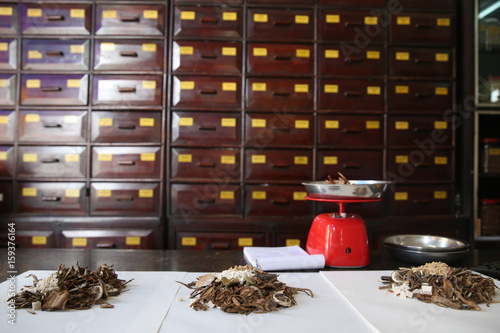 Traditional chinese medicine pharmacy. herbal medicine therapy.