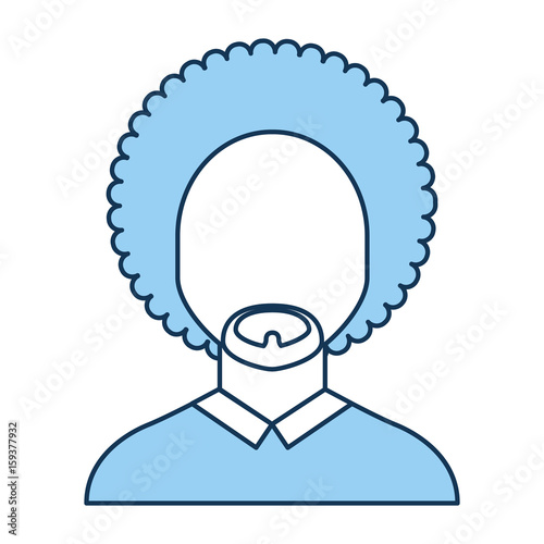 black man with afro vector illustration design