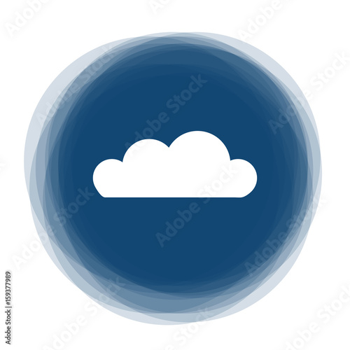 Abstract round button - cloud