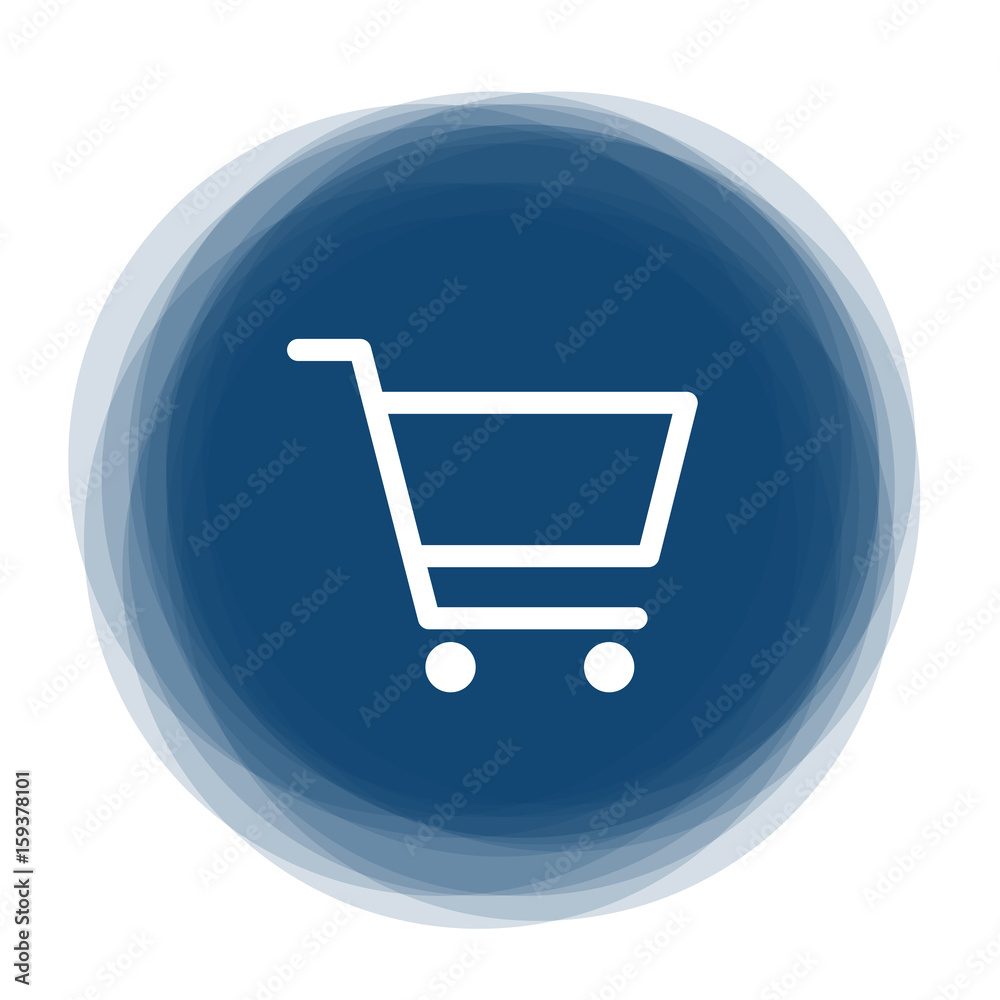 Abstract round button - shopping cart Abstract round button - shopping cart