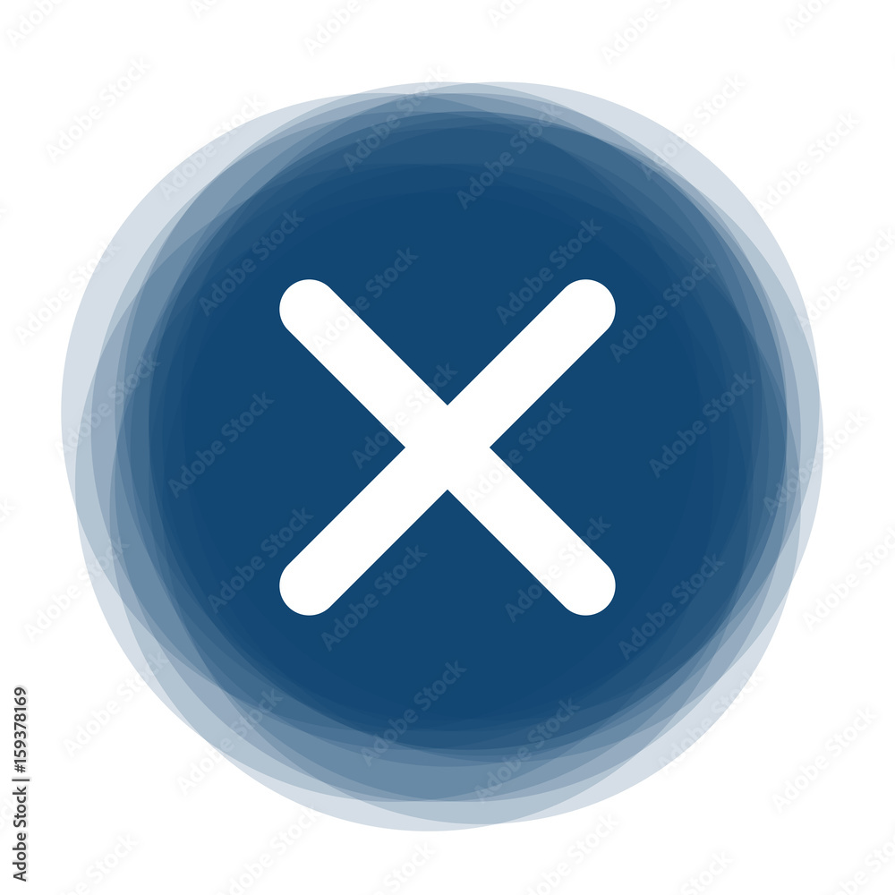 Abstract round button - x
