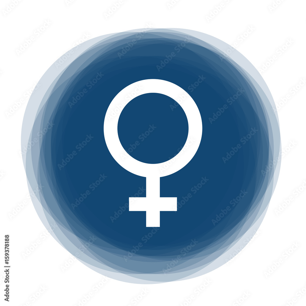 Abstract round button - symbol feminine Abstract round button - symbol feminine