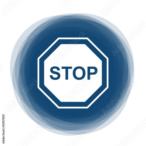 Abstract round button - stop sign