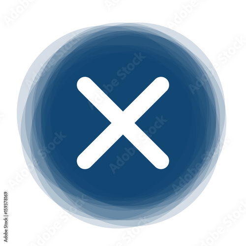 Abstract round button - x