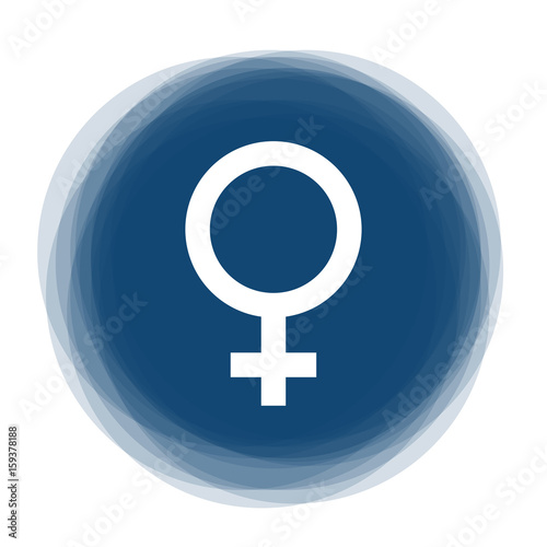 Abstract round button - symbol feminine