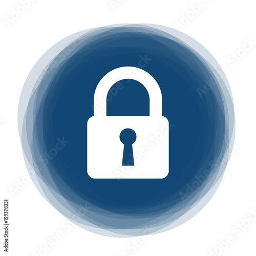 Abstract round button - lock