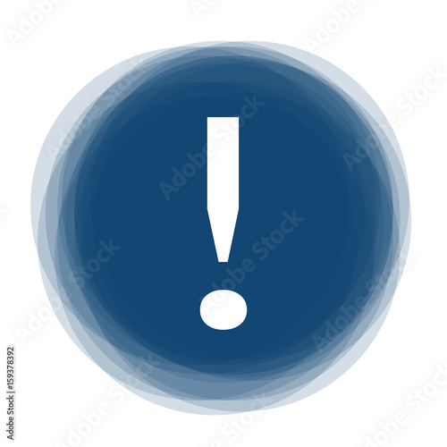 Abstract round button - exclamation mark