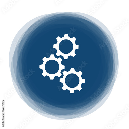 Abstract round button - gears - mechanism
