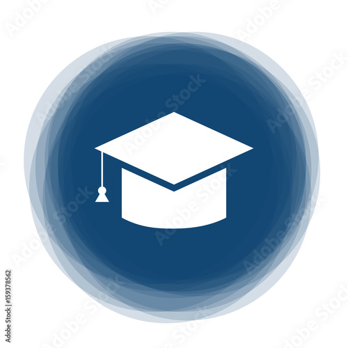 Abstract round button - career - university
