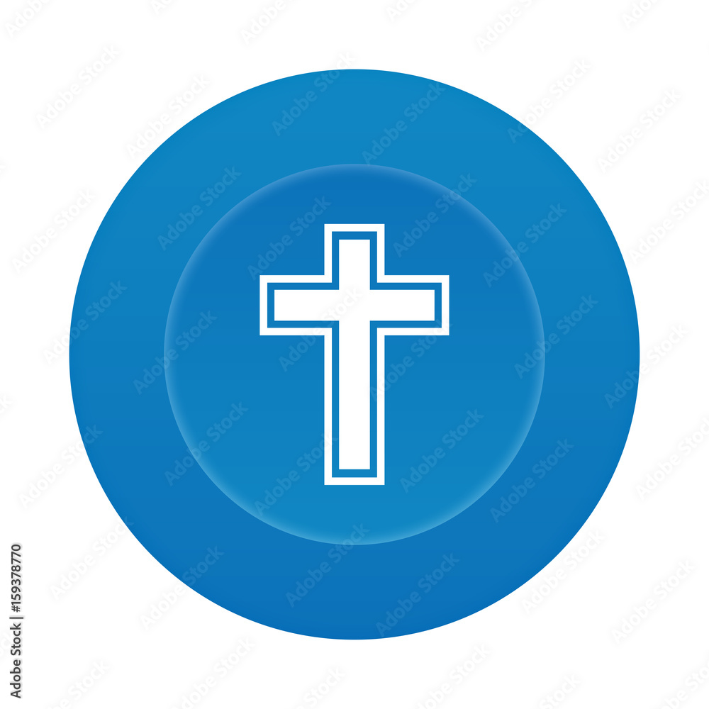 Runder 3D Button - Kreuz Runder 3D Button - Kreuz