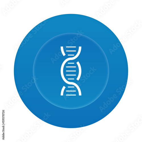 Runder 3D Button - DNA - Medizin