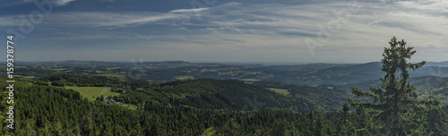 Panorama from White cross in Jizerske mountains