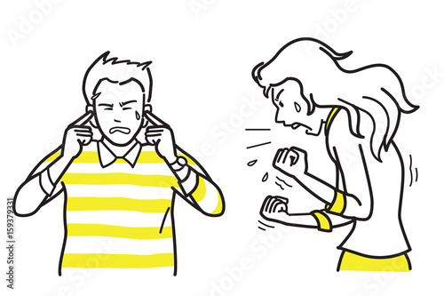 Angry furious girlfriend