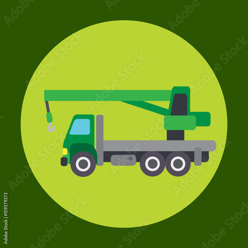 Hook crane car icon in trendy flat style isolated on grey background. Construction symbol for your design, logo, UI. Vector illustration, EPS10.