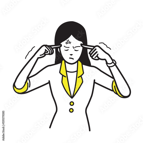 Stressed business woman