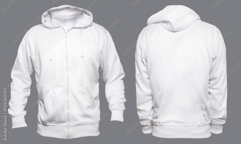 Blank sweatshirt mock up template front and back view isolated on
