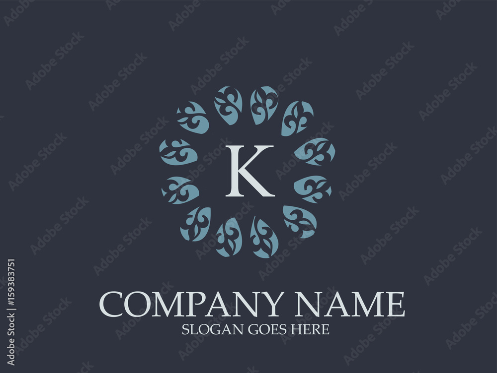 Abstract K Letter Monogram Elegant Logo Design Abstract K Letter Monogram Elegant Logo Design