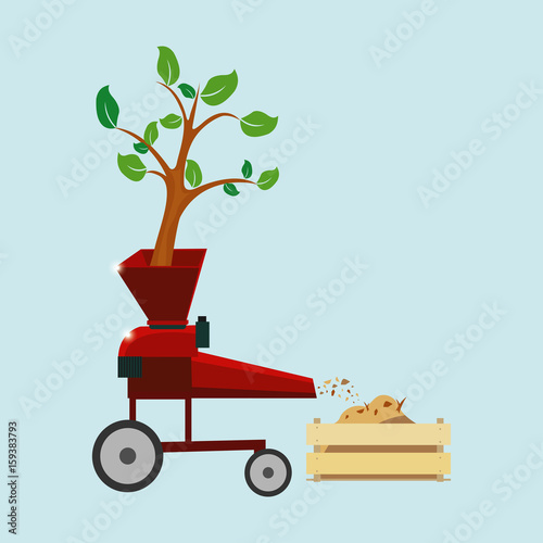 Wood chipper vector file