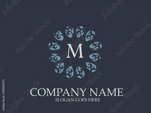 Abstract M Letter Monogram Elegant Logo Design