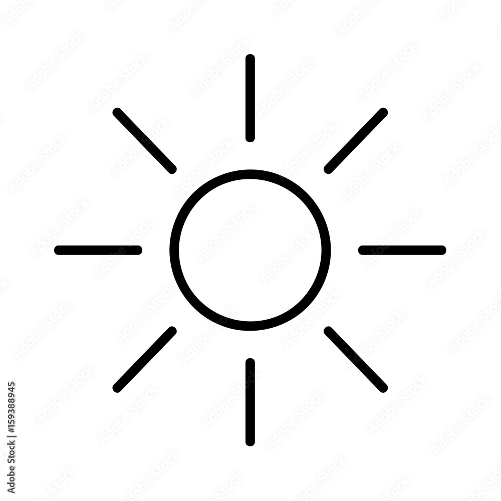 Sun minimal style Icon vector Eps10 Sun minimal style Icon vector Eps10