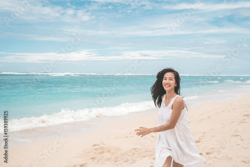 excited woman on The Beach