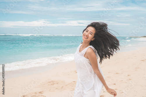 excited woman on The Beach