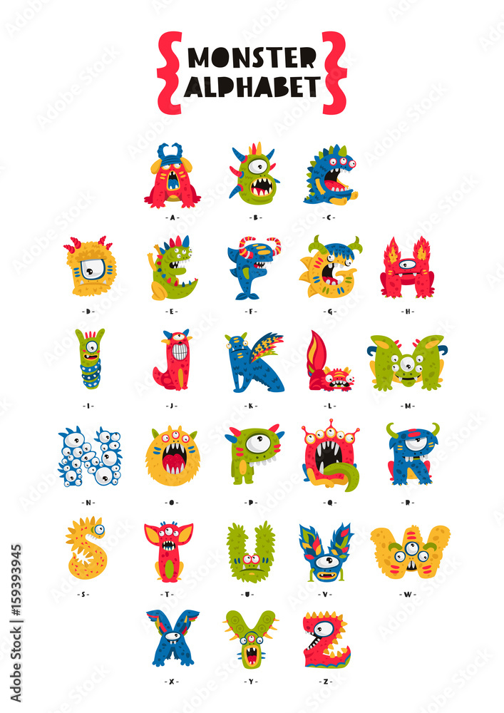 Poster of Monster Alphabet. Poster of Monster Alphabet.